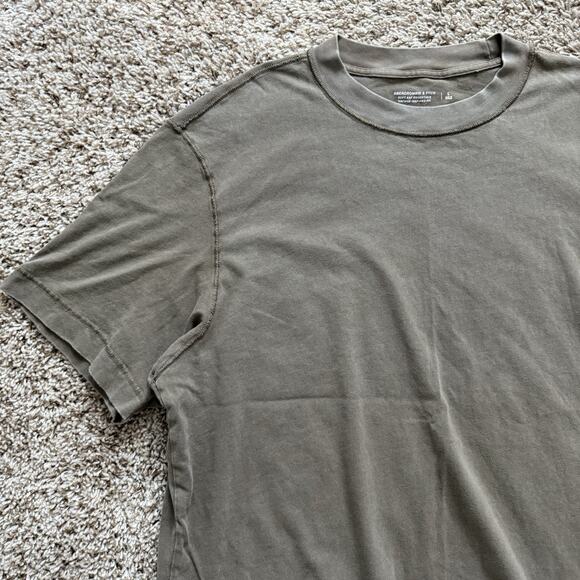 Abercrombie & Fitch T-Shirt Brown Soft Vintage Inspired Boxy Fit Men’s Size L - Picture 2 of 4